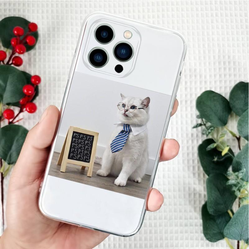 Крутой модный чехол для телефона с котом для Iphone 14 13 11 12 Pro Max Mini 6 7 8 Plus X XR XS SE 2020, прозрачный чехол