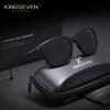Kingseven Классические Модные Квадратные Черные Очки от Солнца с UV400 Поляризацией - Унисекс Незаменимы для Путешествий и Ежедневных Прогулок