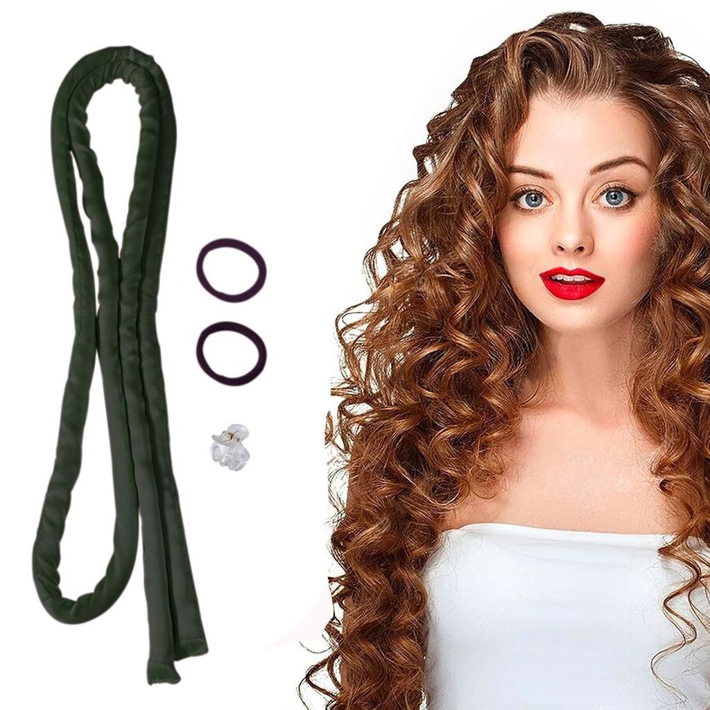 No Heat Hair Curlers Lazy Hair Rollers Heatless Curling Rod Headband Sleeping Soft Silk Curls Ties Hair Styling Tools
