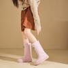 Fashion Versatile Rain Boots Women's Tall Rain Shoes Waterproof, Non-slip, Comfortable and Wear-resistant Women's Water Shoes Camping Rubber Shoes