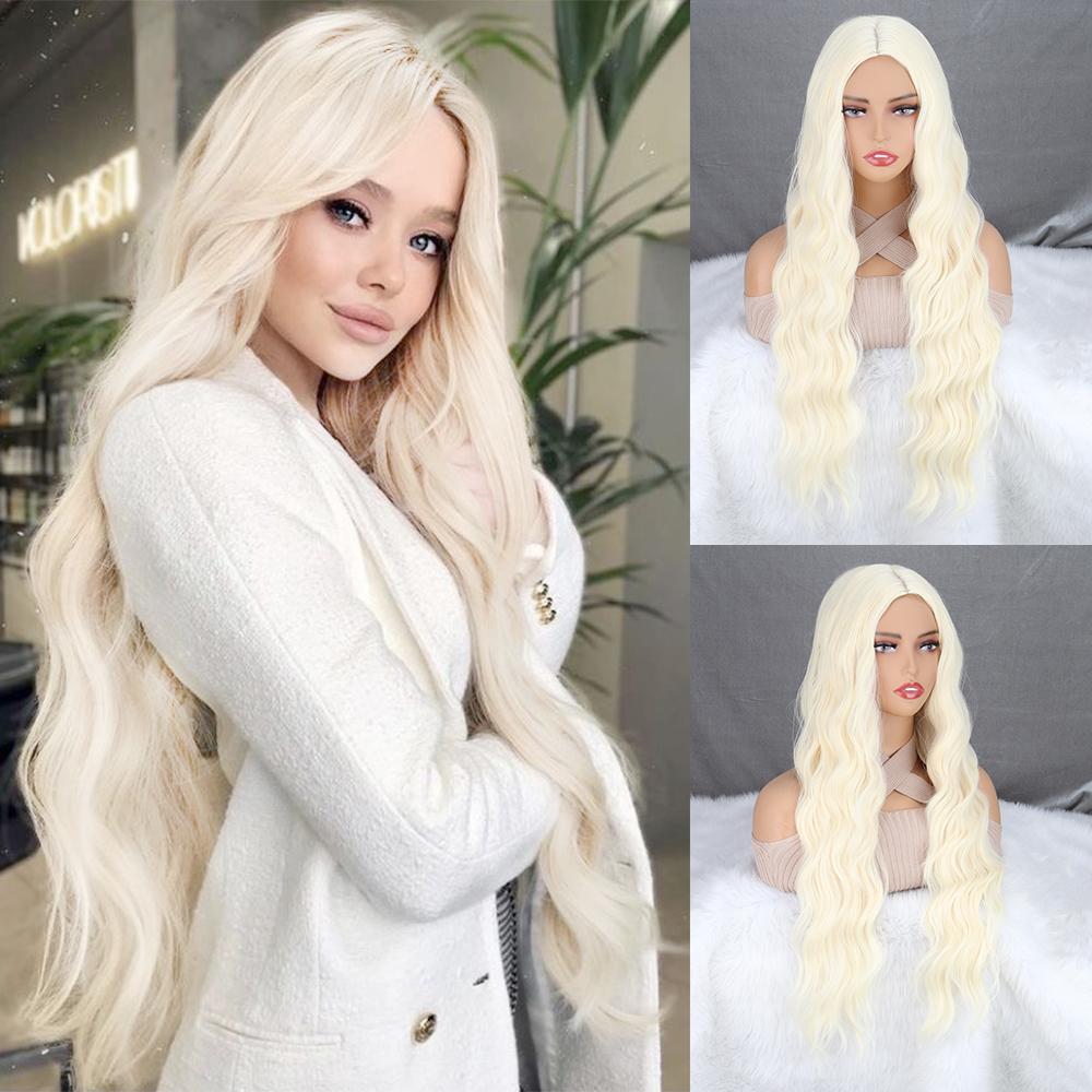 Синтетический натуральный длинный волнистый парик для наращивания волос коричневый парик термостойкий парик для женщин повседневный