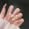 Wearing Nail Pieces Pure Handmade Egyptian Pharaoh Golden Queen Fake Nail Patch Flash Butterfly Diamond Manicure Removable