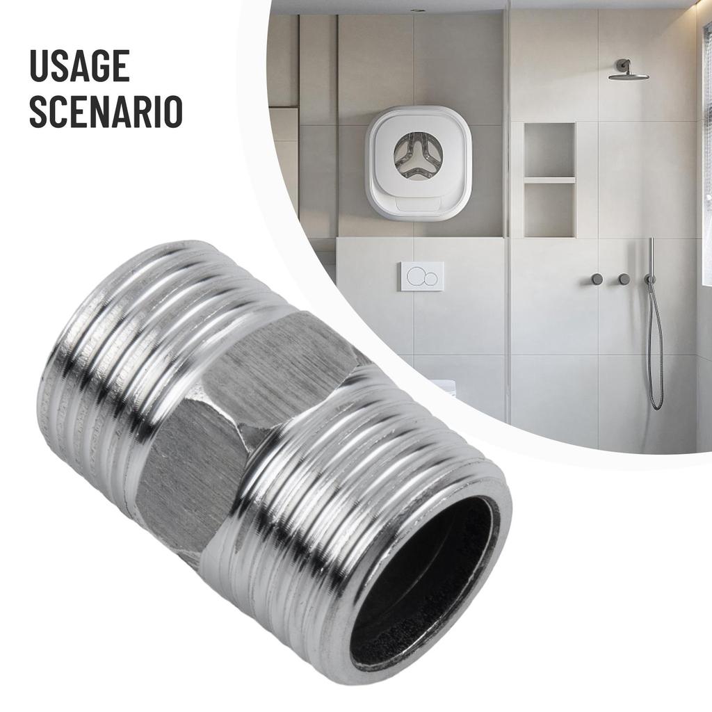 Shower Connector Shower Hose Extend Chrome Brass G1/2