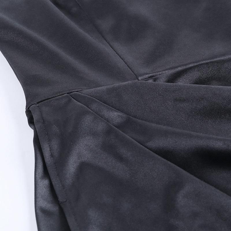 Весенне-летнее однотонное платье с разрезом на подтяжках для женщин, модное, персикового цвета, с вырезом, сексуальное, облегающее платье