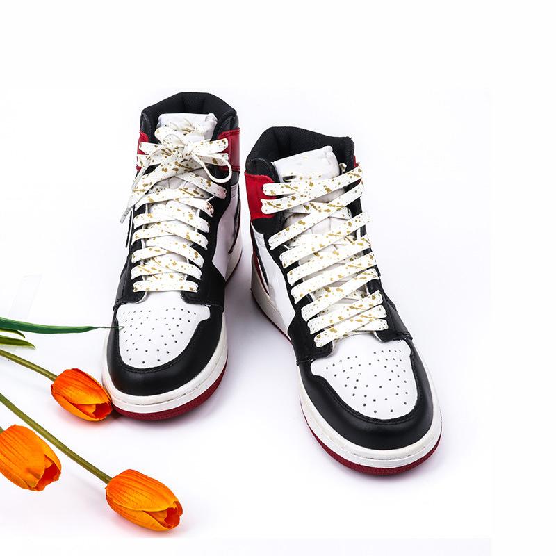 Flat Shoelace Rainbow Shoelaces for Shoes Ink Splatter Print Colorful Shiny Shoe Laces Women Sneakers Shoestrings Accessories