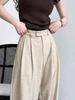 Luxi Minimalist Women's Wide-Leg Mopping Pants, Spring/Autumn 2025, Old Money Style, Loose Drape, Perfect for Commuting.