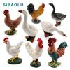 Farm Animal Model Artificial Chicken Duck Goose Figurines Bonsai Home Decor Miniature Fairy Garden Decoration Accessories Modern