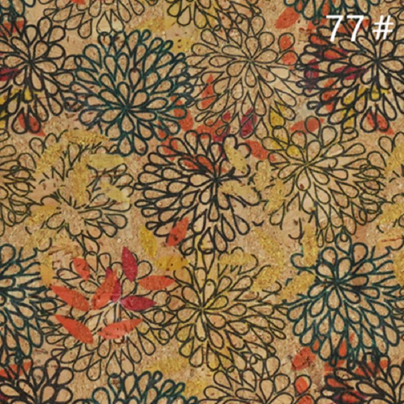 90*135 см 0,5 мм натуральная пробковая синтетическая кожаная ткань с рисунком под дерево, цветочная печать, искусственная ткань для фона, сумочка, обувь, декор своими руками