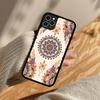 Чехол для телефона с рисунком мандалы, PC+TPU, для iPhone 17 16 15 14 PRO MAX 11 12 13 PLUS MINI