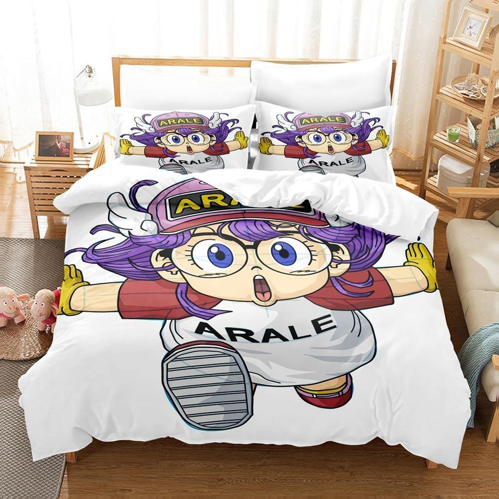 Модный мультяшный аниме-постельный комплект DR S-Slump Arale Простыня Кинг Твин Дабл Детский постельный комплект Микрофибра или Полиэстер Пододеяльник