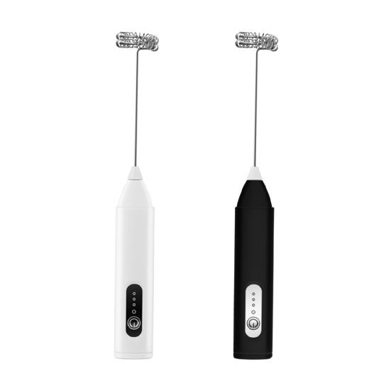 Electric Milk Frother Mixer Type C Rechargeable Handheld Drink Stirrer 3-Speed Whisk Wand Powerful Motor Noise-Reducing Foam
