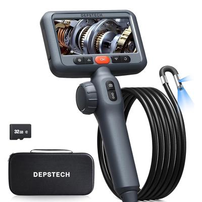 Объектив 2025 DEPSTECH Артикулирующий Двунаправленный IPS Внешний IP67 со светодиодной подсветкой для дома, автомобиля, машины и очистки [Двойной и Модель] Фиброскоп, 210° вращение,