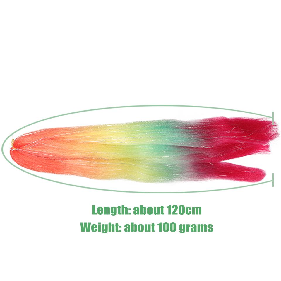 120 см блестящая большая коса синтетический парик женский многоцветный химическое волокно высокотемпературный шелк плетение вручную косичка парик