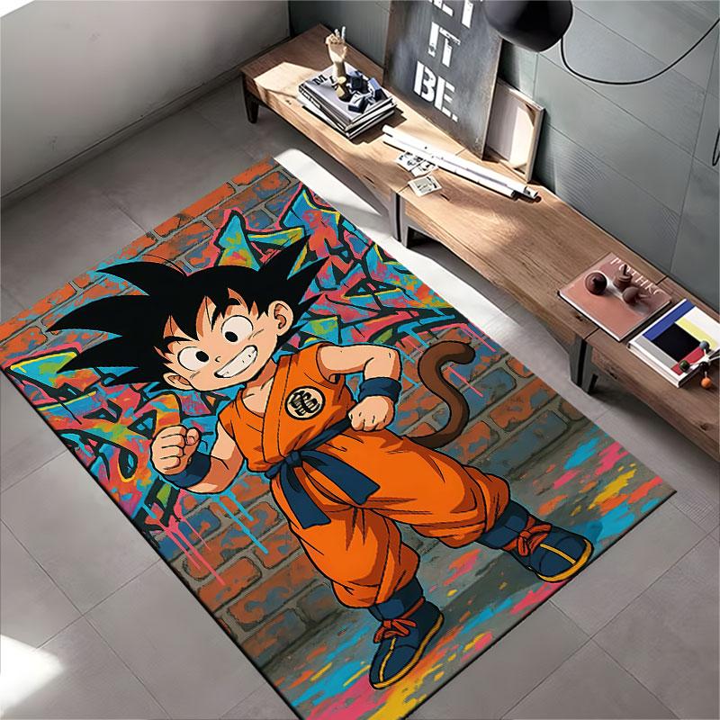Anime Character with Graffiti Style suitable as a non-slip mat for the living room or bedroom sofa