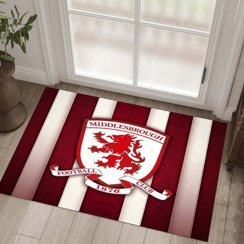 Middlesbrough Design Crystal Velvet Carpet Cozy Non?Slip Printed Rug For Bedroom Living Room Entrance
