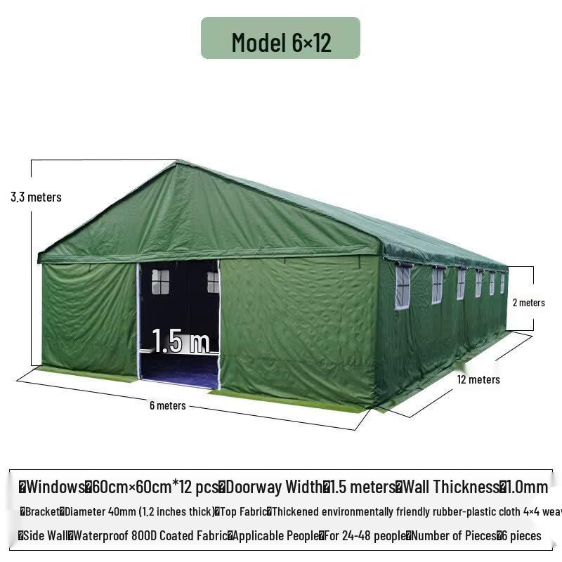 JINGGENG Heavy-Duty Waterproof Steel Frame Tent
