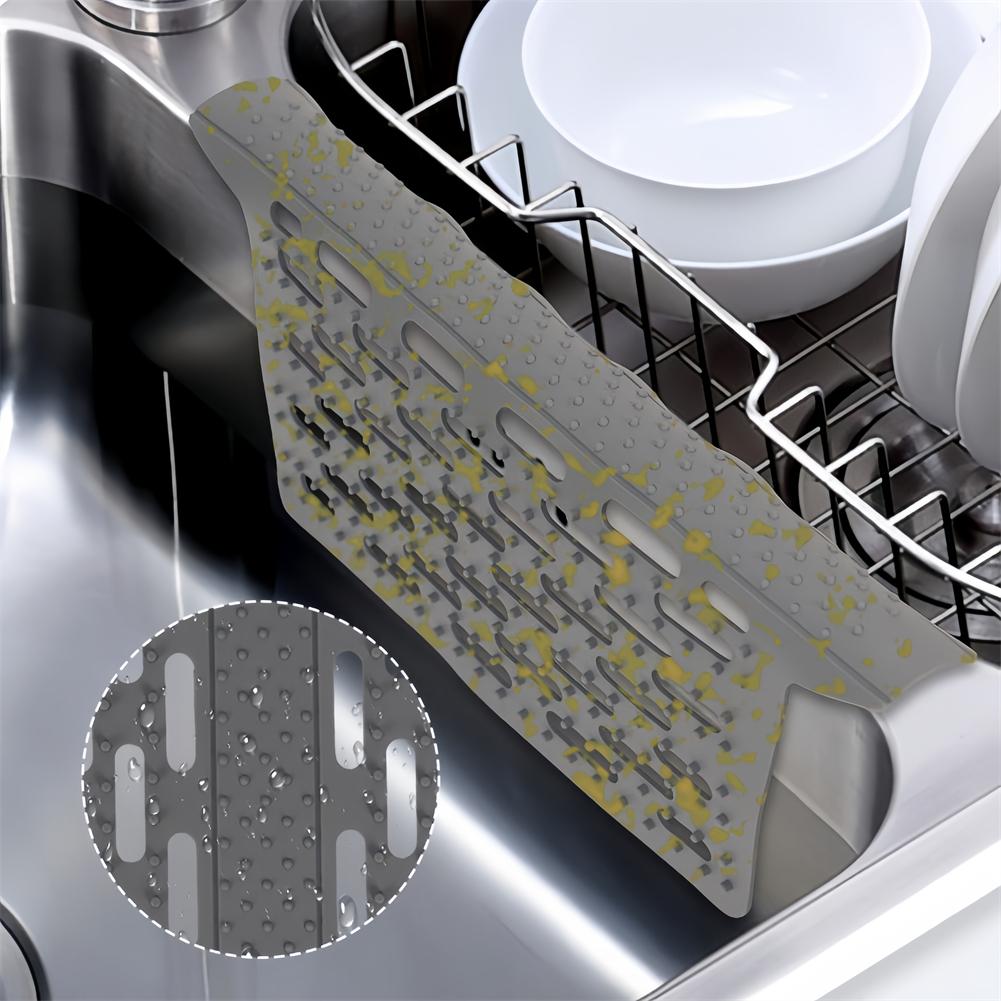 Двойной коврик-протектор для раковины силиконовый с эффективным дизайном для отвода воды
