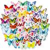 50 Pieces Of Various Flower Butterflies, Colorful Butterfly Graffiti Stickers, Cute And High-Value Children'S Water Cup Decoration