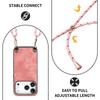 Кожаный чехол-кроссбоди в ретро-стиле для iPhone 17 Pro Max 16 Plus 15 14 13 12 11 17Air 16e с длинным ремешком-шнурком, задняя крышка