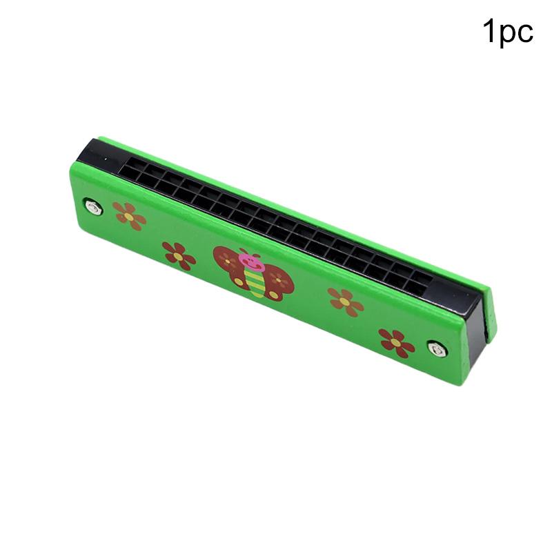 16-дырочная деревянная губная гармошка музыкальный инструмент игра милые мультяшные животные раскрашены подарок подходит для начинающих развлечения TMZ