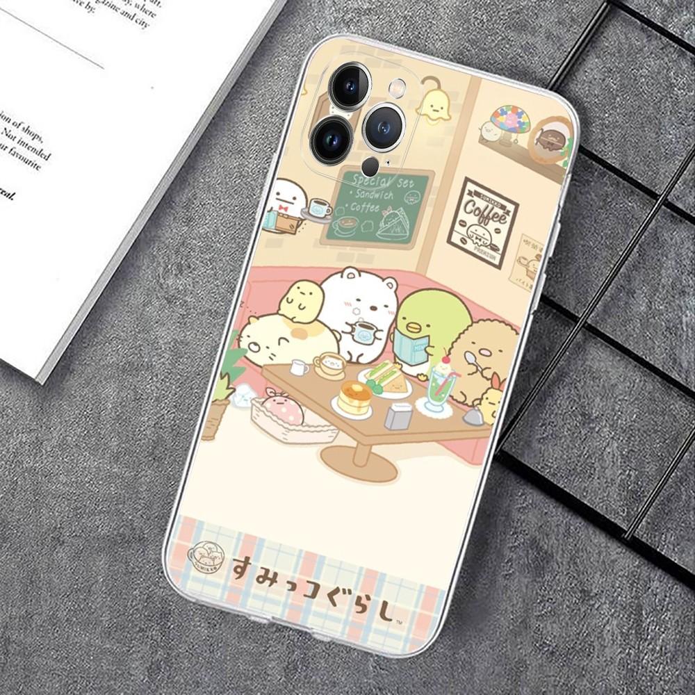 Сумикко Гураши милый чехол для телефона для iPhone 15 14 11 12 13 Mini Pro XS Max Cover 6 7 8 Plus X XR SE 2020 Funda Shell