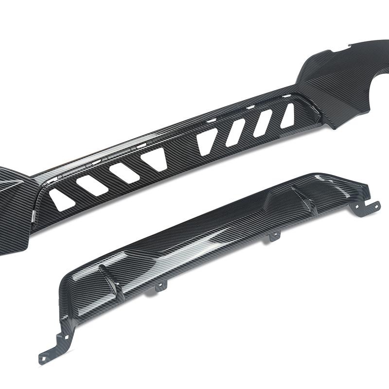 Car Rear Bumper Lip Spoiler Trim Splitter Diffuser For BMW 3 Series G20 G28 M Sport 2019-2020 Double-Single Round Out