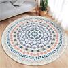 Ethnic Style Circular Carpet Bedroom Minimalist Computer Chair Circular Pad Dressing Table Bedside Dirt Resistant