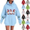 Women's Fashionable Casual Hooded Long Sleeved Printed Sweatshirt