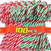Acrylic Christmas Candy Canes Hanging Pendants Creative Twisted Crutch Xmas Tree Ornaments New Year Party Home Decor Wholesale