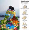 1pc Dinosaur Coloring Adventures blanket Lightweight Flannel Throw for Sofa Bed Travel Camping Livingroom Office Couch Chair