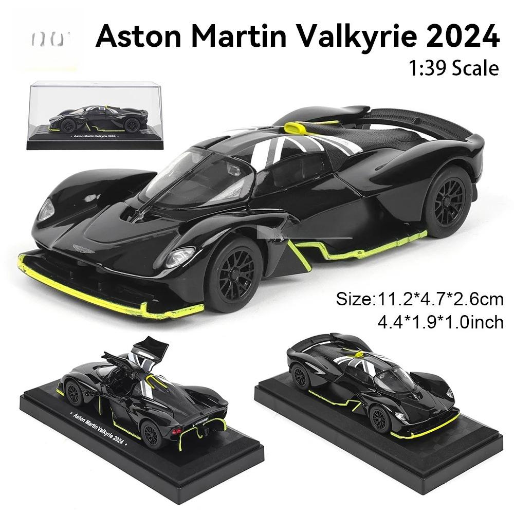1/39 Металлическая модель автомобиля Aston Martin Valkyrie 2024 Литая коллекция Изысканный интерьер Игрушка Эксклюзивная цветная коробка