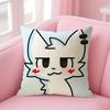 BBoykisser Silly Cat Cute Cushion Cover Natural Linen Pillow Case DoubleSided Print Decorative Sofa Pillowcase Home Decor Gift