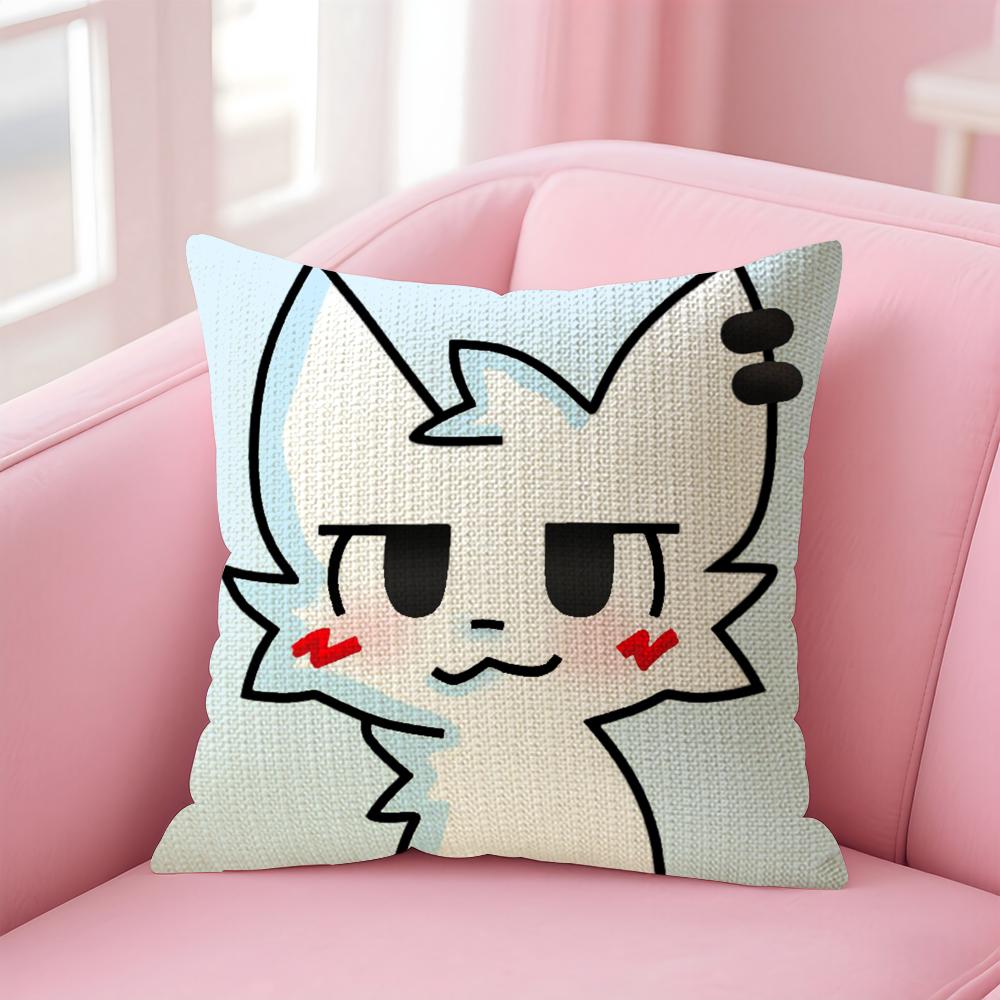 BBoykisser Silly Cat Cute Cushion Cover Natural Linen Pillow Case DoubleSided Print Decorative Sofa Pillowcase Home Decor Gift