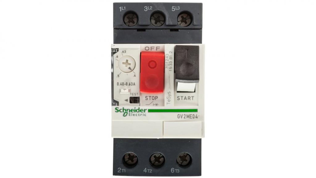 Tesys Deca Motor Circuit Breaker 3P 0.18Kw 0.4-0.63A Gv2Me04