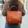 Vintage Plant-tanned Leather Women's Backpack Premium Sense One-shoulder Tote Bag Business Commuter Backpack