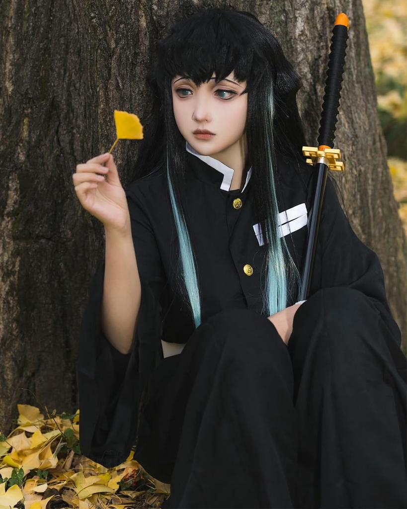 Kanzu Ryohin Muichiro Tokito Косплей с париком Kabashira Kanroji Mitsuri Косплей Костюм Костюм для взрослых Костюм Культурного Фестиваля Событие Костюм Убийцы Демонов