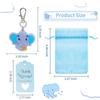 30pcs Pvc Elephant Pendants Key Ring Set Thank You Gifts For Baby Shower Birthday Party Decoration