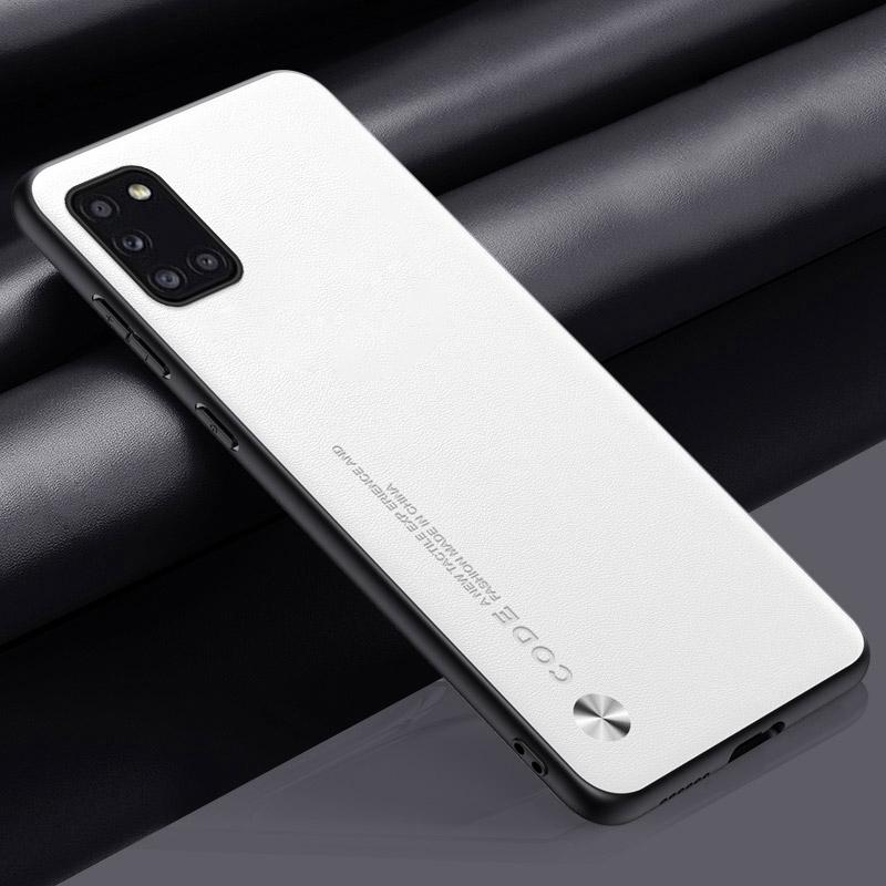 Роскошный чехол из искусственной кожи для Samsung Galaxy A31 Задняя крышка Матовая силиконовая защита Чехол для телефона для SM-A315G SM-A315N SM-A315F