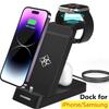 3 In 1 Wireless Charger Stand For iPhone 14 13 12 11 X Samsung S22 S21 Fast Charging Station Dock For Galaxy/ Watch AirPods