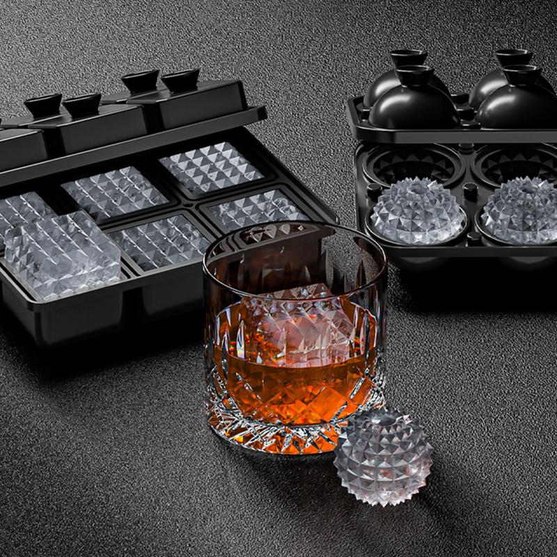 Большой лоток для льда для виски, Идеальные гравированные большие кубики льда, Большая форма для льда для коктейлей, Виски