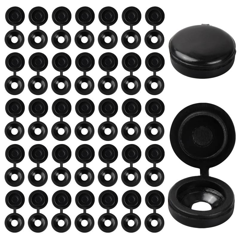 100 шт. крышки для винтов, внутренние крышки, пластиковая крышка, защитная гайка с плоской головкой, нейлоновый болт, круглые пластиковые колпачки для винтов