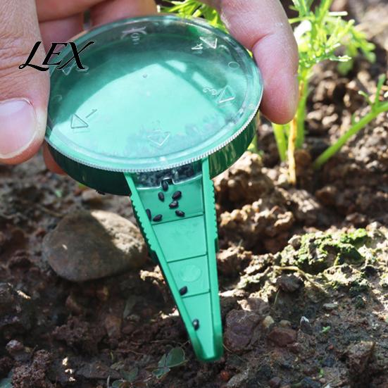 Garden Label Markers Seeds Dispenser, Handheld Seeder Sower with 5 Dial Settings, Ergonomic Plastic Dibber Dibber, Plant Labels, Sowing Tool for Small