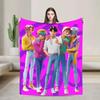 Super Soft Decorative Throw Blanket KPop Demon Hunters Anime Flannel Bedspread for Couch Bed Sofa Cover