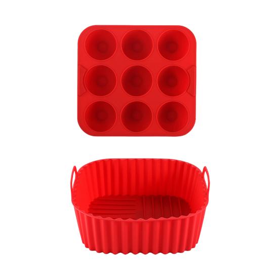 Подложки для фритюрницы, силиконовая корзина, квадратный противень для духовки для равномерного нагрева, термостойкие формы для тортов для творческой кулинарии