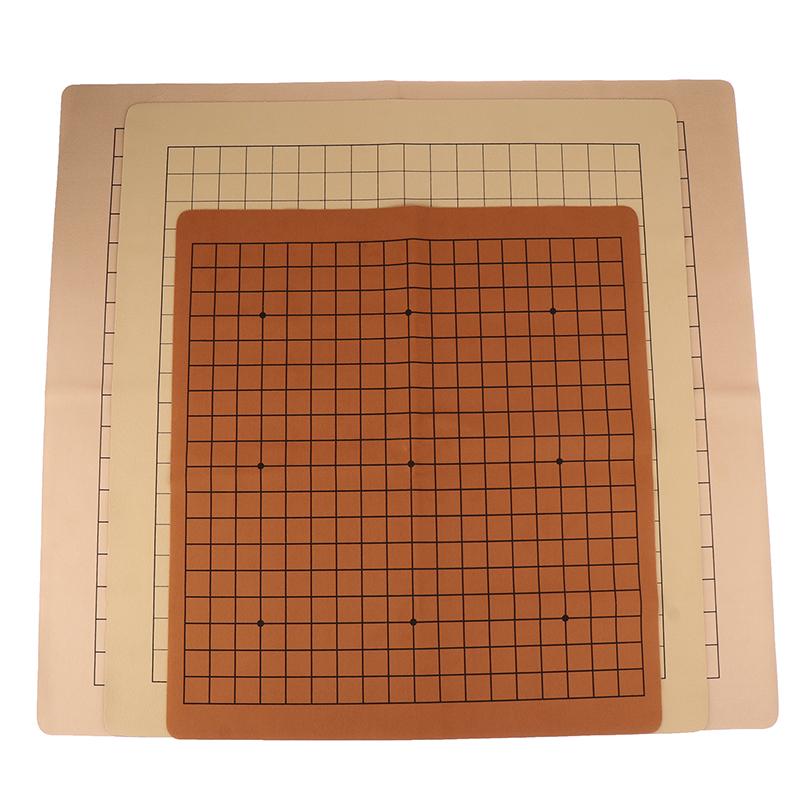 Инновационная складная односторонняя 19-линейная стандартная международная шахматная доска из искусственной кожи для игры в го для фигур размером 2,2 см