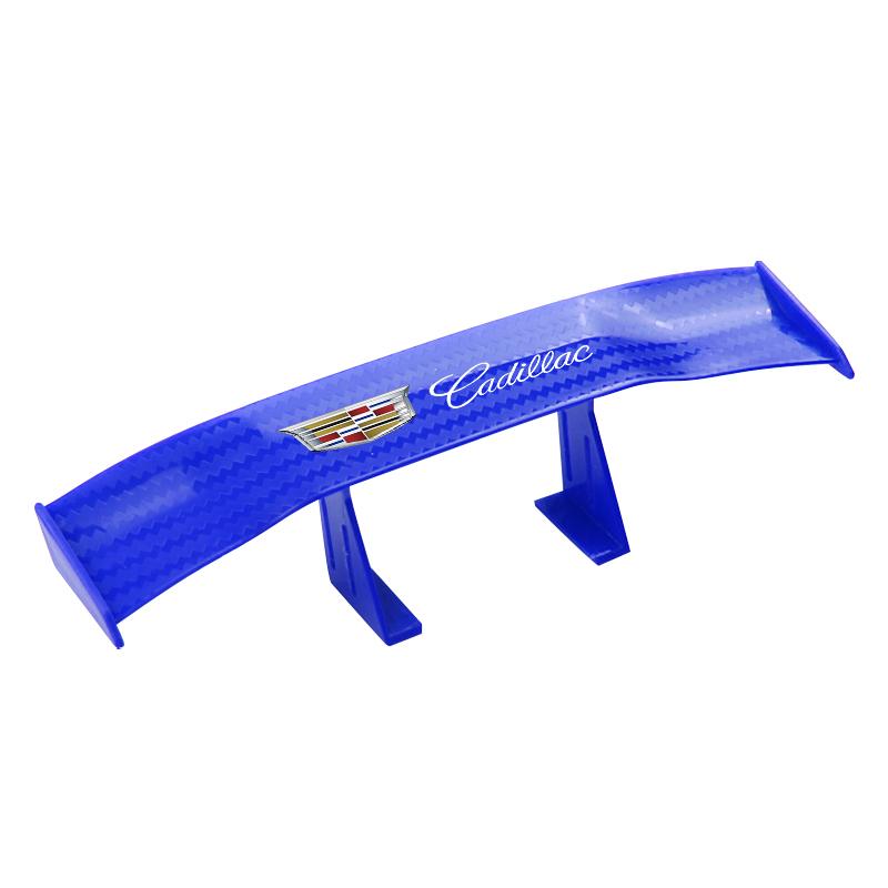 Car mini spoiler Tail Wing Carbon Fiber Look Tail Wings Model Auto Styling for Cadillac Logo SRX XT4 XT5 XT6 ATS XTS CTS CT6