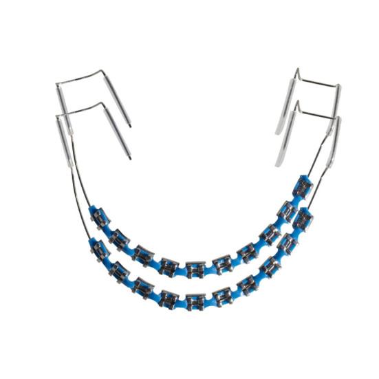 Temporary Tooth Decoration with Metal Wires Brackets Orthodontic Ligatures Orthodontists Explain Dental Students Practice Props