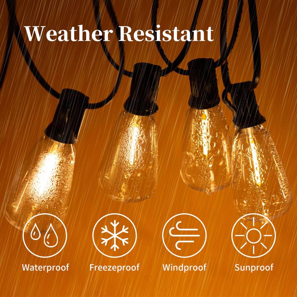 ST38 уличный светодиодный светильник для патио, солнечная гирлянда для кемпинга, сада, вечеринки, уличной террасы, украшение