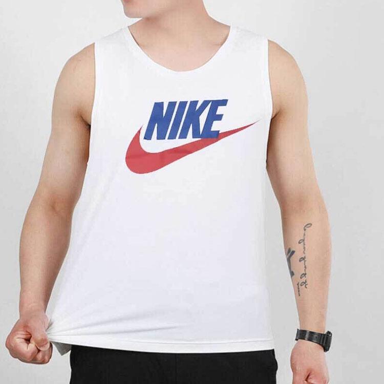Nike Sportswear Printed Training Tank Top Men Tops White AR4992-103