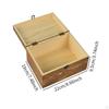 Wooden Storage Box Vintage Wood Multipurpose Practical Flip Top Organizer Display Case for